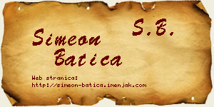 Simeon Batica vizit kartica
